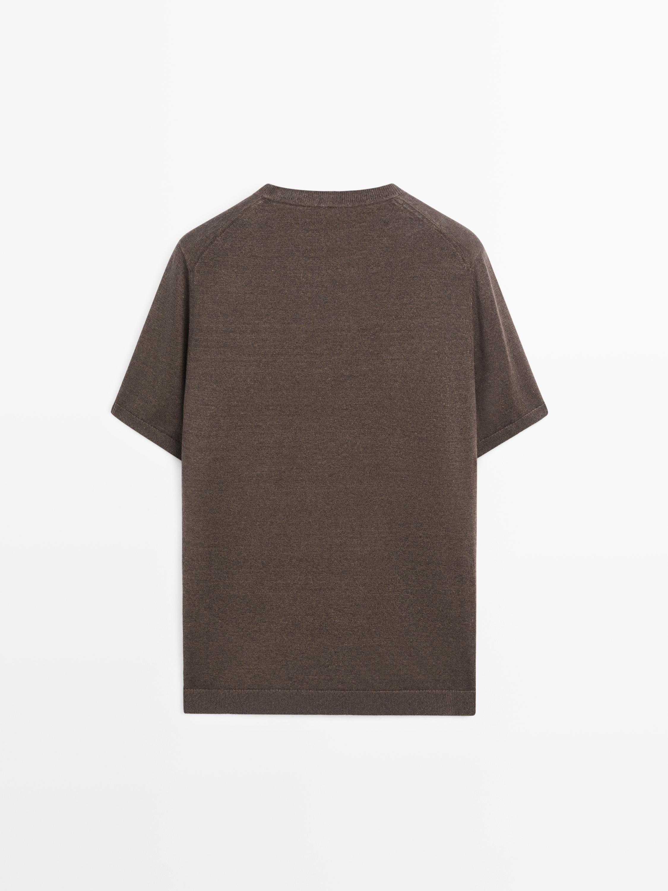 Lightweight 100% linen knit T-shirt